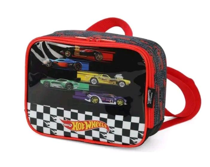 Imagem de Lancheira Térmica Infantil Hot Wheels Luxcel Preto