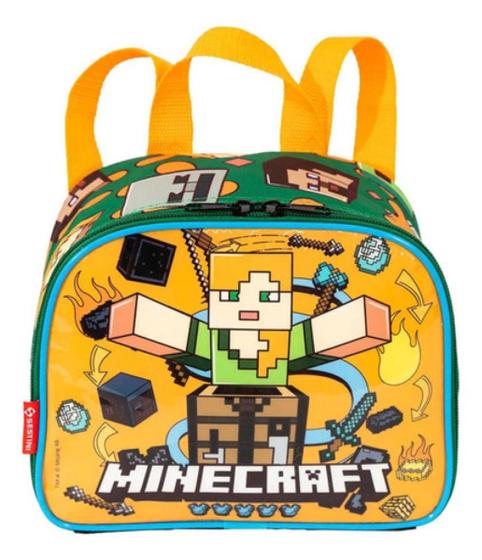 Imagem de Lancheira Térmica Infantil Jogo Minecraft Escolar Sestini