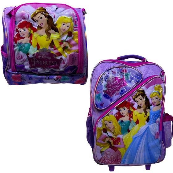 Imagem de Lancheira Termica + Mochila Escolar Modelo:Princesas