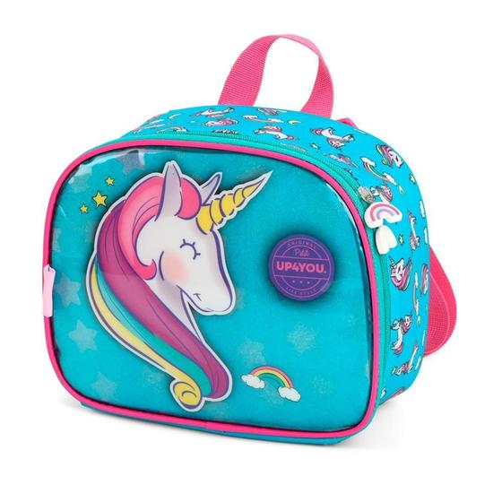 Imagem de Lancheira Térmica Unicornio Brilhosa Up4You Verde - Luxcel