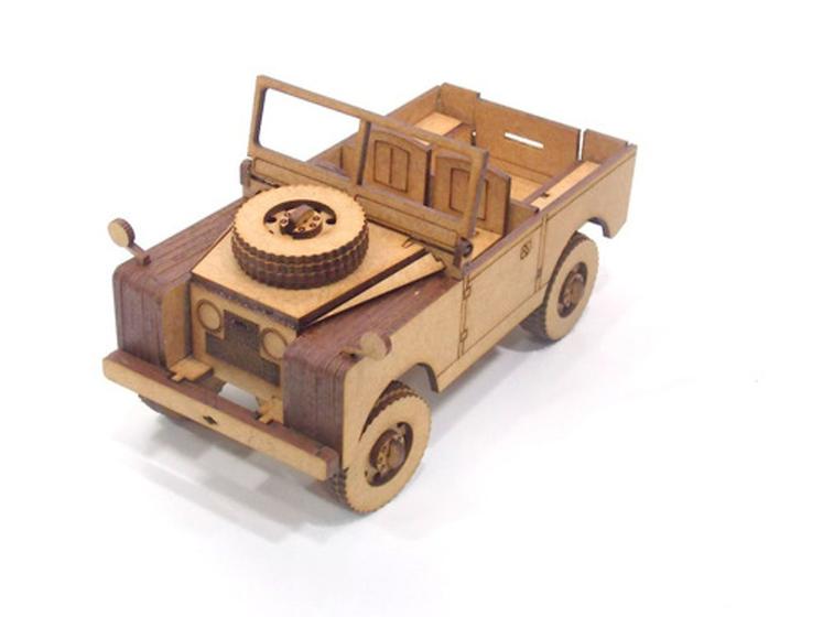 Imagem de Land Rover Serie 1 Topless.quebra Cabeça 3d Miniatura Em Mdf