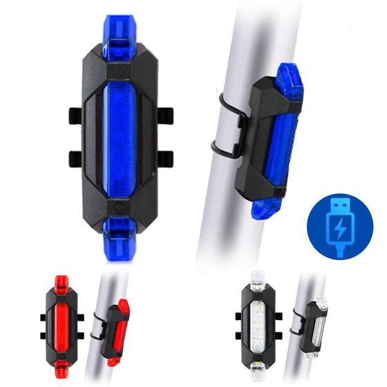 Lanterna Bike Sinalizador Traseiro Farol 5 Leds Recarregável Menor preço em Lanterna Bike Sinalizador Traseiro Farol 5 Leds Recarregável