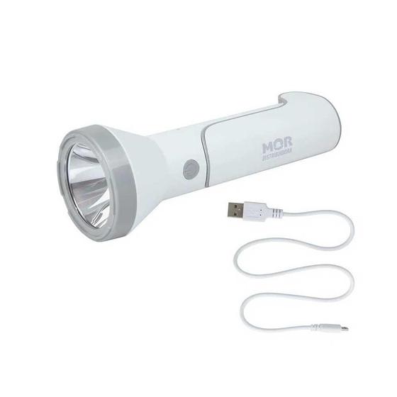 Imagem de Lanterna Branca Mor 140 Lumens Recarregável Ref.409186