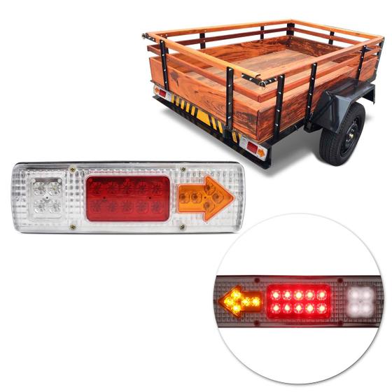 Lanterna Carretinha Reboque 19 LEDs 3W 12V Tricolor Sinalizadora Universal Menor preço em Lanterna Carretinha Reboque 19 LEDs 3W 12V Tricolor Sinalizadora Universal