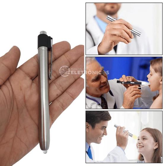 Imagem de Lanterna Clinica Luz Led Branco Frio Penlight Estilo Caneta Para Oculista Design Robusto A706