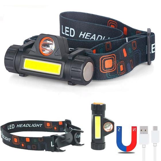 Imagem de Lanterna de Cabeça 1 Led C/ Sinalizador High Power Head Lamp - Cmik