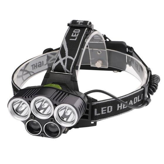 Lanterna de Cabeça 5 Modos 3 LEDs 2 UV Acampamento Trilha Caminhada Menor preço em Lanterna de Cabeça 5 Modos 3 LEDs 2 UV Acampamento Trilha Caminhada