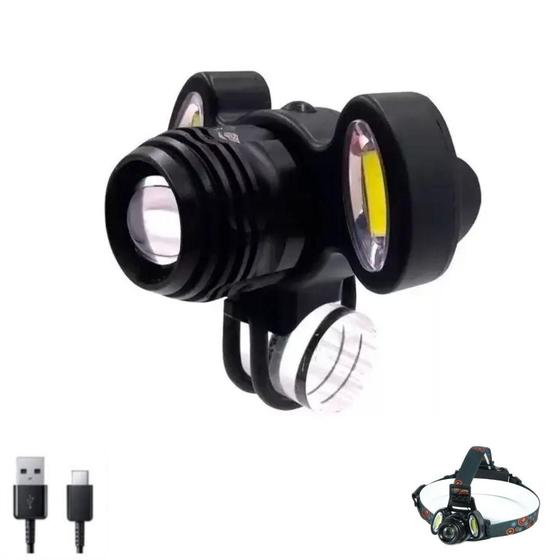 Imagem de Lanterna de Cabeça Bicicleta Led Ajustável USB