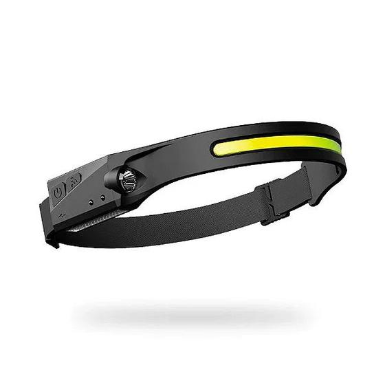 Imagem de Lanterna De Cabeça Led Prova D  Água Com Sensor Fita Flexível Usb C Recarregável HX 6676