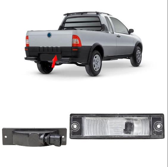 Imagem de Lanterna de Placa com Soquete Cristal lado direito Strada 2008 a 2012