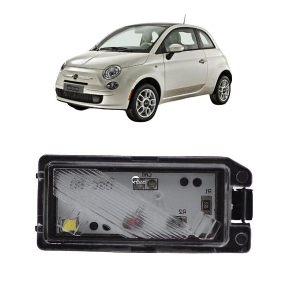 Imagem de Lanterna De Placa Fiat 500 2012 Com LED Conector Quadrado Esquerdo