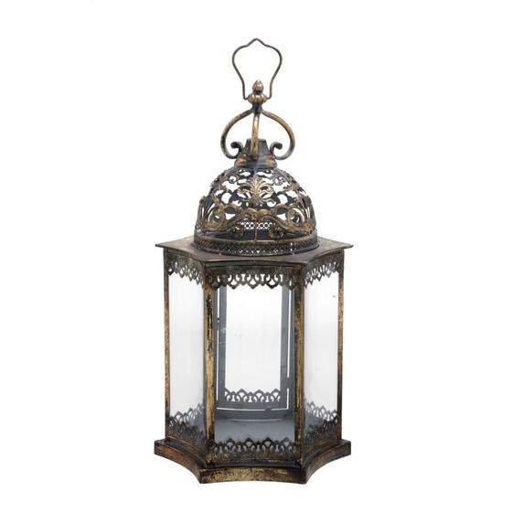 Imagem de Lanterna decorativa antiga rustica bronze 57cm