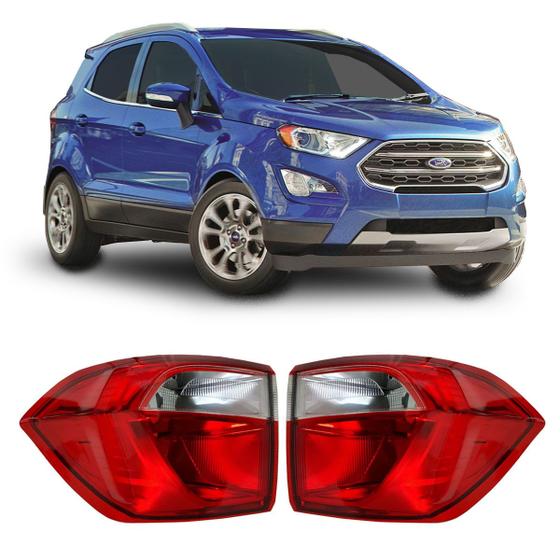 Imagem de Lanterna Ecosport Canto 2013 2014 2015 16 a 21 Acrílico Par