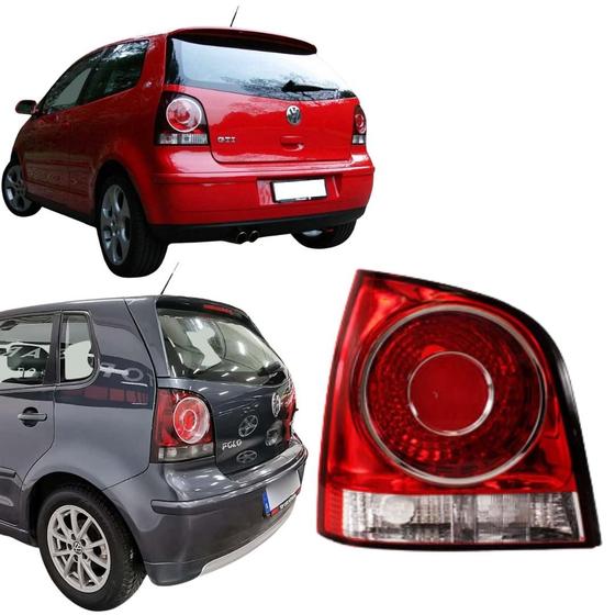 Imagem de Lanterna Esquerda Polo Hatch 2007 a 2014 Bicolor