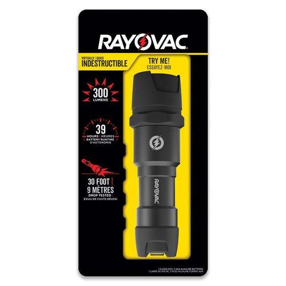 Lanterna Indestrutível Pequena com 3 Pilhas AAA - Rayovac (Ref. DIY3AAA-BE) Imagem de Lanterna Indestrutível Pequena com 3 Pilhas AAA - Rayovac (Ref. DIY3AAA-BE)