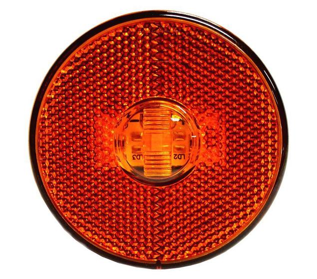 Imagem de Lanterna Lateral LED Caminhão Carreta Sem Suporte Amarela G