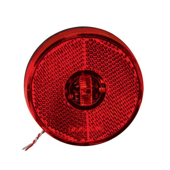 Imagem de Lanterna lateral LED vermelho Noma bivolt diametro 66mm lente acrilica com cabos