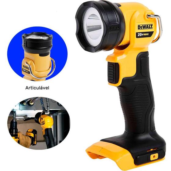 Imagem de Lanterna Led à Bateria Compacta 20V MAX sem Bateria DCL040 DEWALT