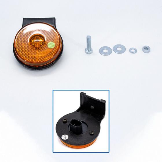 Imagem de Lanterna Led Bivolt Lateral Carreta Randon Laranja Com Suporte - Pradolux