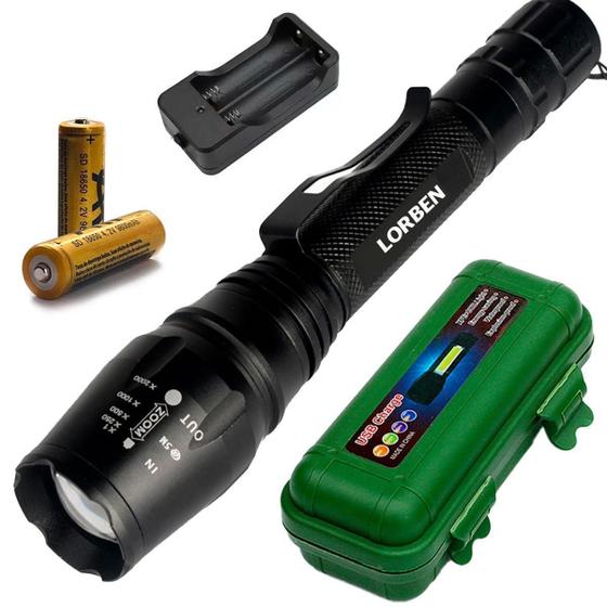Imagem de Lanterna Led Cree Xml T6 Lorben Zoom De 1X A 2000X