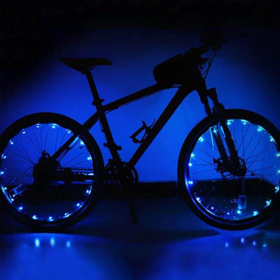 Imagem de Lanterna Led Luz Iluminação Sinalizador Noturno para Roda Bicicleta Bike Triciclo Ciclismo Resistente a Água