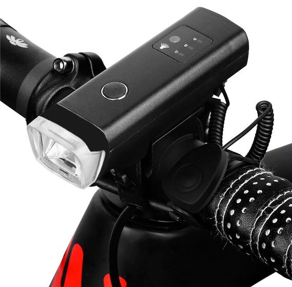 Imagem de Lanterna Led Recarregável USB + Suporte de Bike Universal Bicicleta Ciclismo