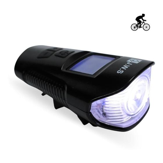 Imagem de Lanterna Led T6 Farol Bike + Velocimetro Com Fio + Buzina