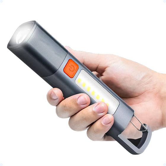 Imagem de Lanterna Led Tática Recarregável Potente Com Zoom E Lampião