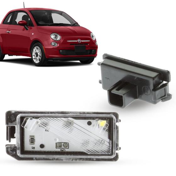 Imagem de Lanterna Luz De Placa Com Led Fiat 500 Cinquecento após 2012 Conector Quadrado