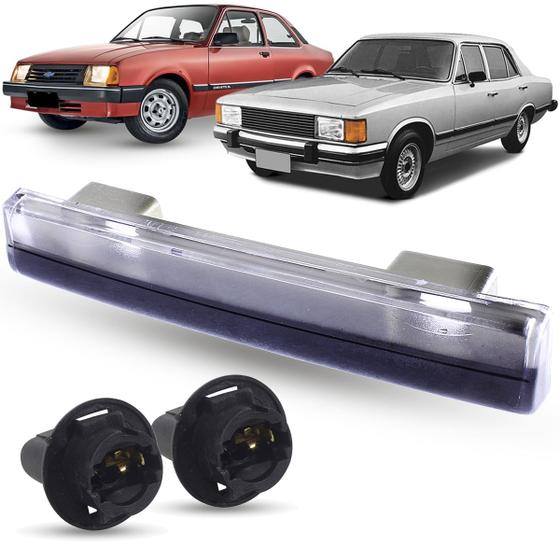 Imagem de Lanterna Luz De Placa + Soquete Chevrolet Chevette 1982 a 1997 Opala 1980 1981 1982 1983 1984 1985 1986 1987