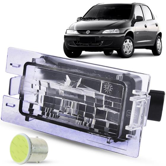 Imagem de Lanterna Luz Placa + LED Chevrolet Celta 2001 2002 2003 2004 2005 2006 Prisma 2006 2007 2008 2009 2010 2011 2012