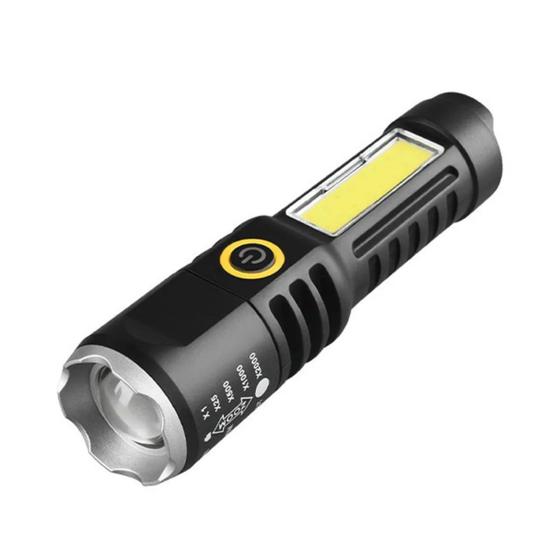 Imagem de Lanterna Mini Led Cree Police Tatica Recarregável Zoom Forte lampião Usb Recarregável