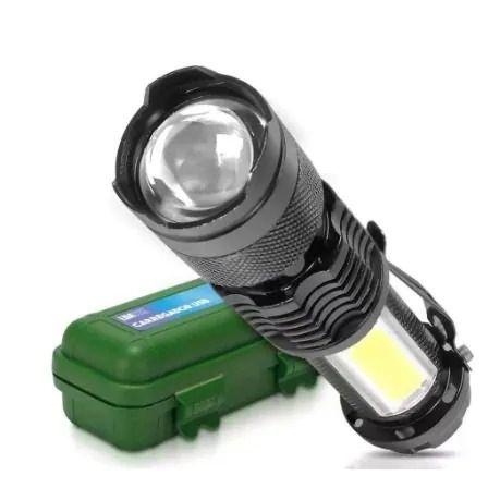 Imagem de Lanterna mini tatica recarregavel portatil led c/luz lateral alta potencia