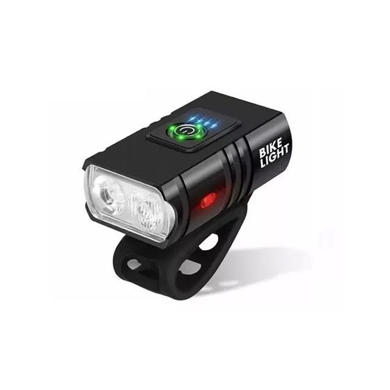 Imagem de Lanterna Para Bike Farol Luz Led Bicicleta Recarregável Display Digital Ws-208