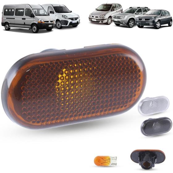 Imagem de Lanterna Pisca Seta Lateral + Lâmpada Renault Clio Scenic Duster Kangoo Master