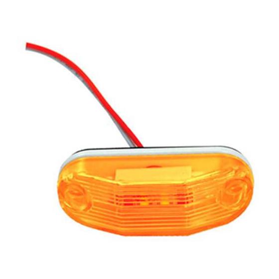 Imagem de Lanterna Placa Amarelo 2 Leds Onibus Em Acrilico Altura 24Mm Largura 68Mm Profundidade 22Mm