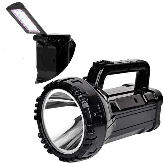 Imagem de Lanterna Portátil  holofote Luminária SUPER LED Recarregável 2 em 1 