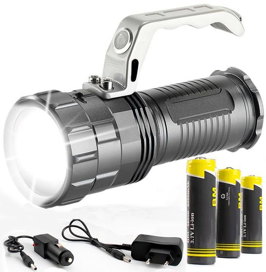 Lanterna Profissional Led Cree Super Potente Forte Recarregável C/ Zoom Menor preço em Lanterna Profissional Led Cree Super Potente Forte Recarregável C/ Zoom