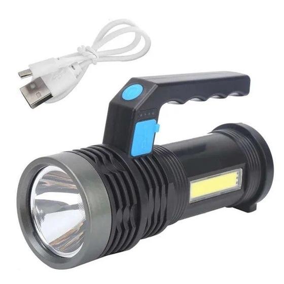 Imagem de Lanterna Recarregavel 1850mah Led 10w Com Luz Lateral