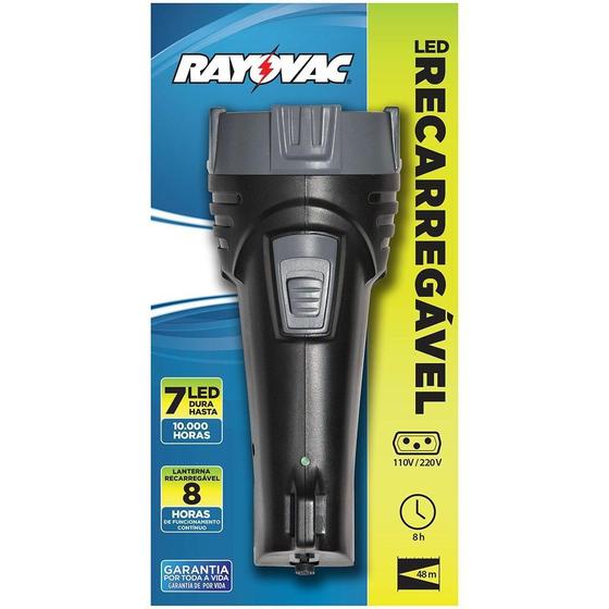 Lanterna Recarregável 7 LEDs Bivolt - Rayovac Menor preço em Lanterna Recarregável 7 LEDs Bivolt - Rayovac