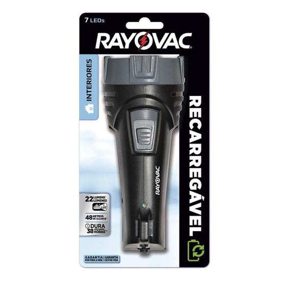 Lanterna recarregável 7led bivolt rled110v220v - RAYOVAC Menor preço em Lanterna recarregável 7led bivolt rled110v220v - RAYOVAC