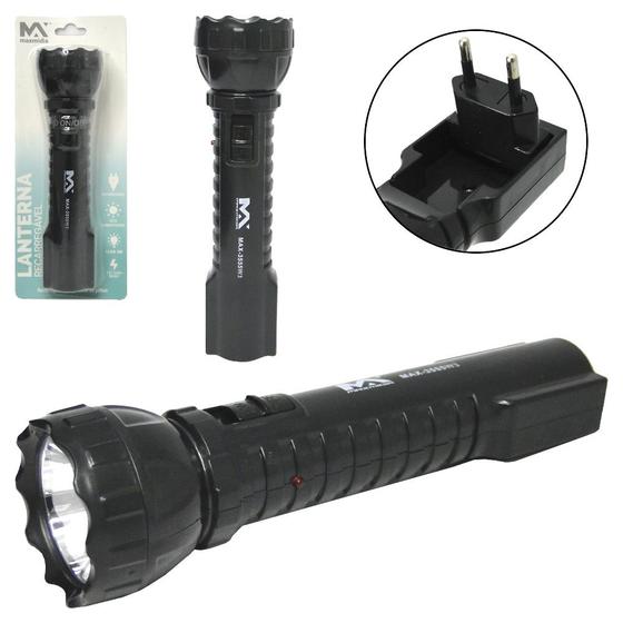 Imagem de Lanterna Recarregável Bivolt MaxMidia MAX-3555 W3 Com 1 Led