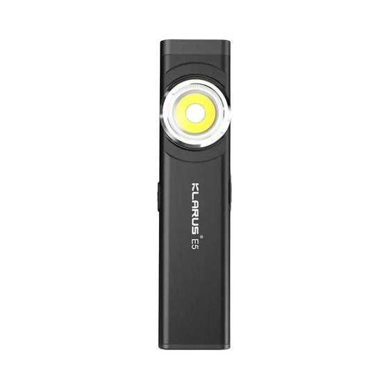 Imagem de Lanterna Recarregável Klarus E5 COB - Luz Dupla Magnética, 8 Modos, USB-C, EDC, Emergência e Estroboscópica