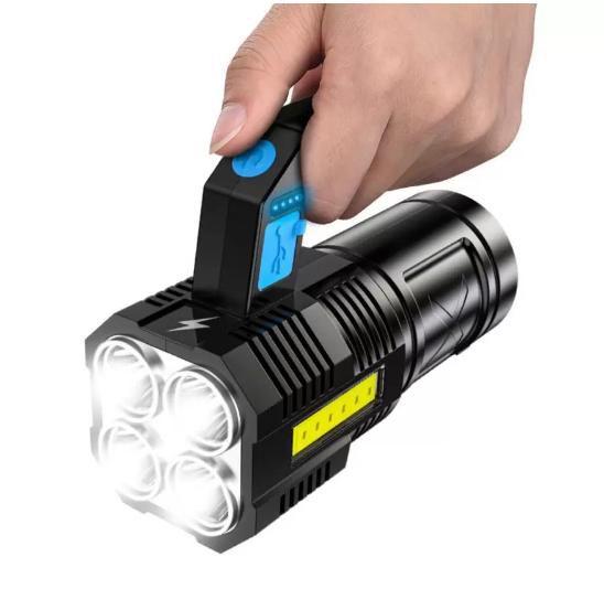 Imagem de Lanterna Recarregável Led USB Super Forte Com Alça Portátil