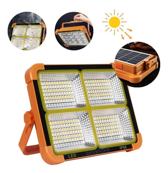 Imagem de Lanterna Solar Led Prova Dágua Camping Recarregável Tática