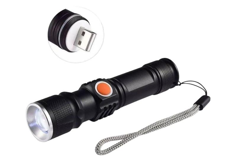 Imagem de Lanterna super potente led t6 militar usb camping