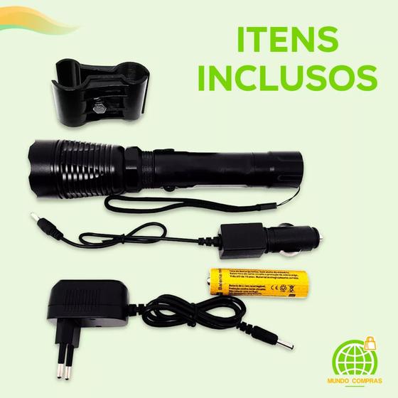 Imagem de Lanterna Tática Luz Led Verde Noturna XPE Recarregável Com Suporte E Fio Remoto Para ybf-8832