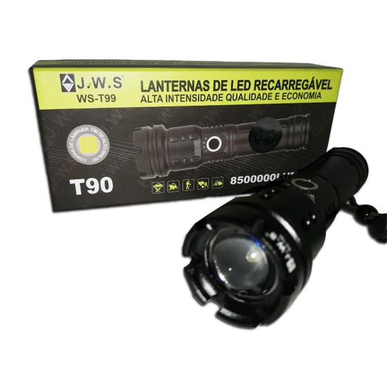 Imagem de Lanterna Tática Militar Led T9 Potente Holofote Recarregavel Usb WS-T99