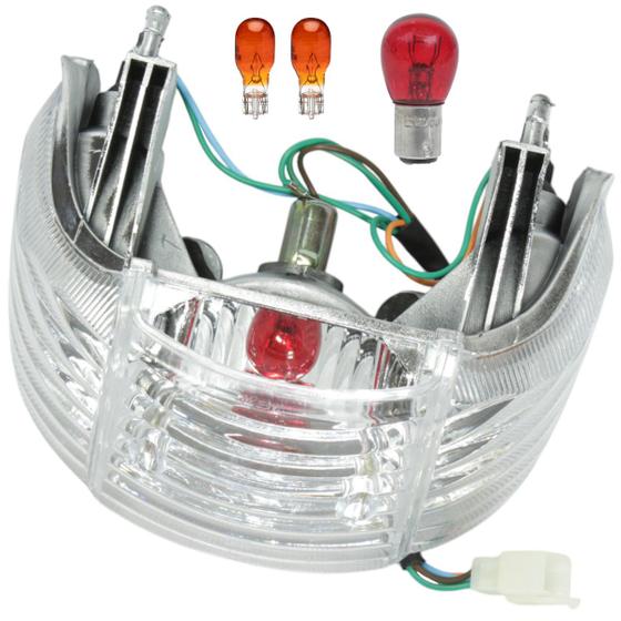 Imagem de Lanterna traseira completa com lâmpada Shineray XY50 XY50Q Phoenix Phoenix+ Wy48Q2 Wuyang