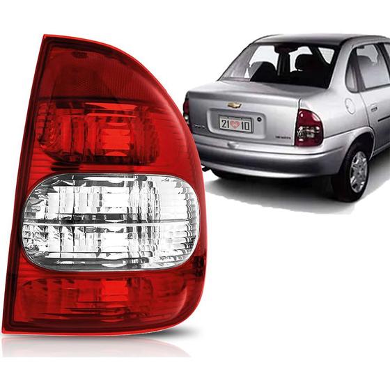 Imagem de Lanterna Traseira Corsa 03 04 05 A 10 Bicolor RÉ Cristal Ld